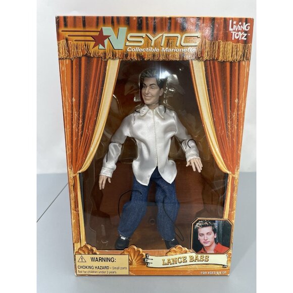 Y2K NSync Lance Bass Collectible Marionette Doll Living Toyz 2000 Open Box - Picture 1 of 4